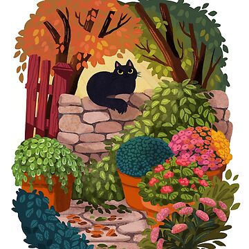 Artwork thumbnail, Cat in the Garden by michelledraws