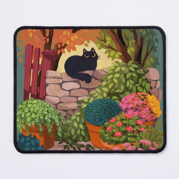 Cat in the Garden Mouse Pad