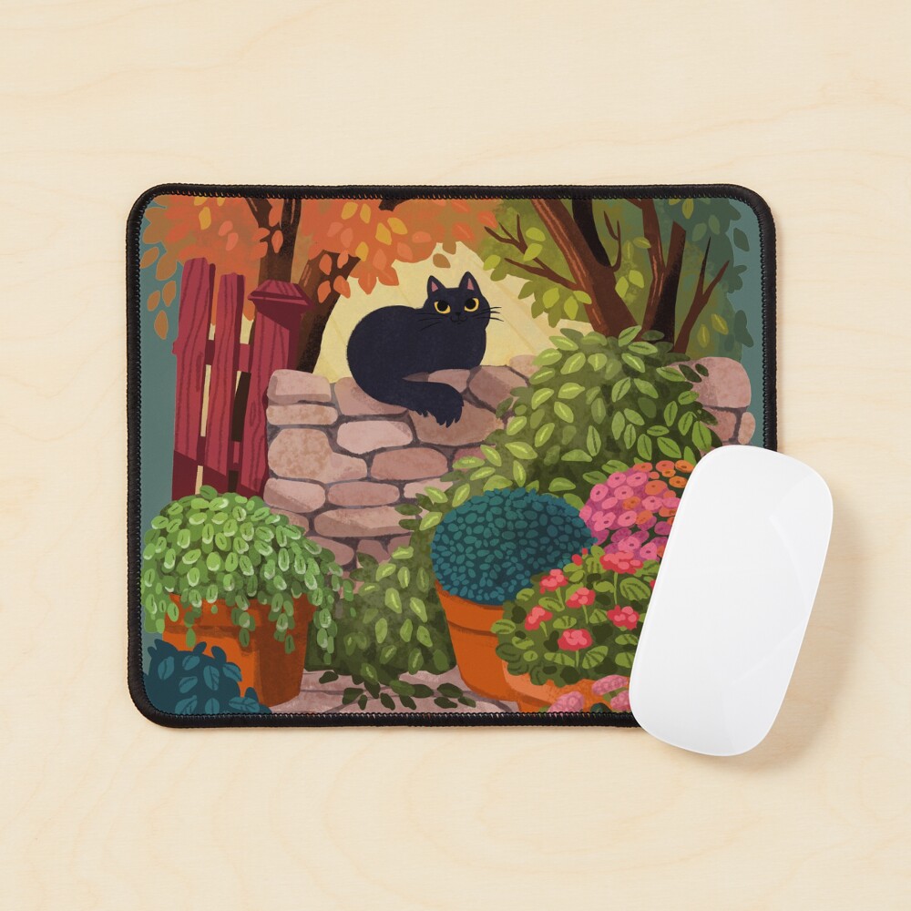 Cat in the Garden Mouse Pad