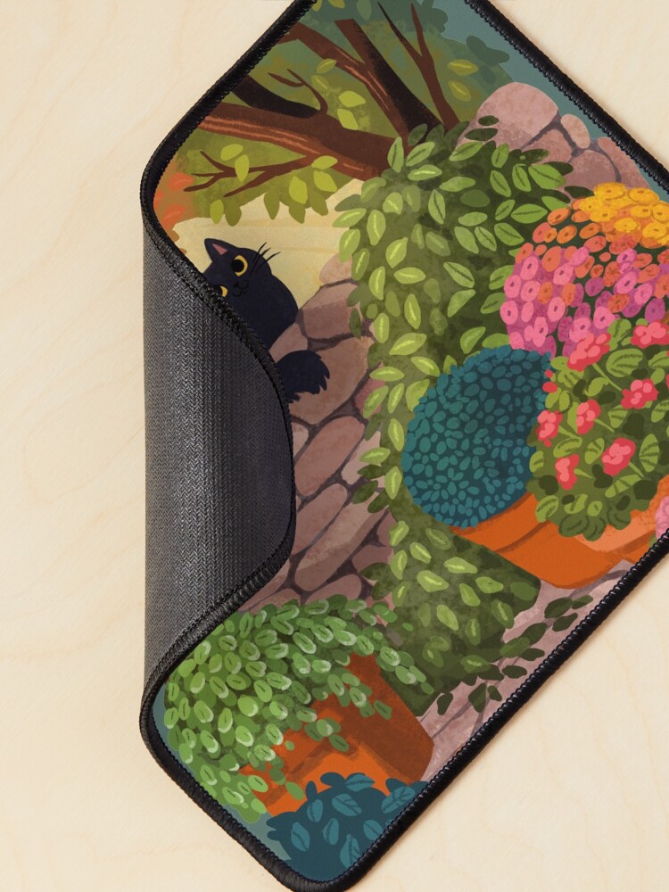 Alternate view of Cat in the Garden Mouse Pad