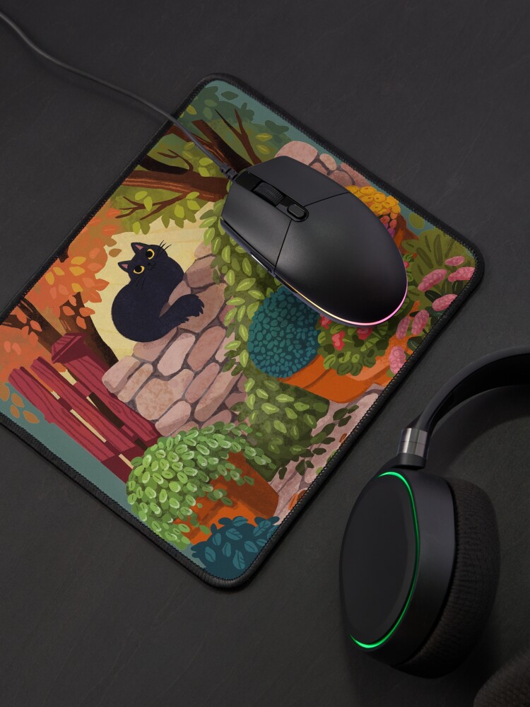 Alternate view of Cat in the Garden Mouse Pad