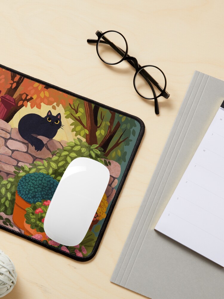 Alternate view of Cat in the Garden Mouse Pad