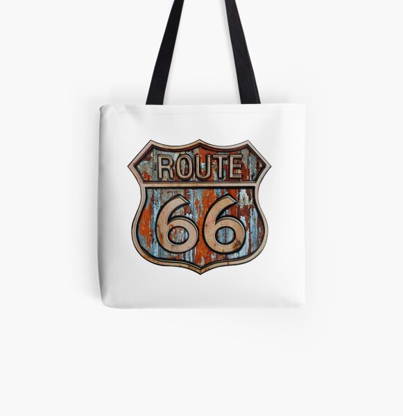 Road Trip Tote Bag Reversible Canvas Tote Bag Route 66 