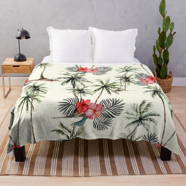 Item preview, Palm tree tropical vibe leafy pattern designed and sold by urban-color.