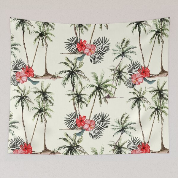 Item preview, Palm tree tropical vibe leafy pattern designed and sold by urban-color.