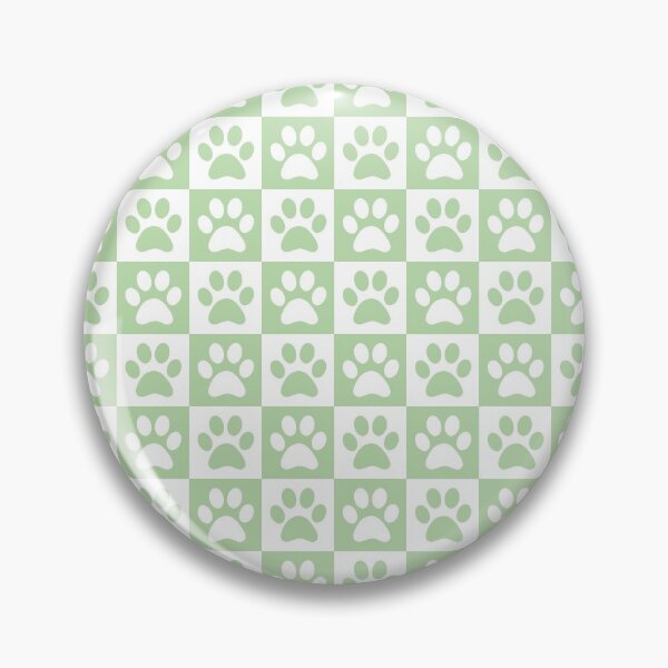 Item preview, Checkered pastel green and white dog paw print pattern | Cute Gifts for dog mom, dog dad, dog lover and dog owner  designed and sold by Violet Treasures.