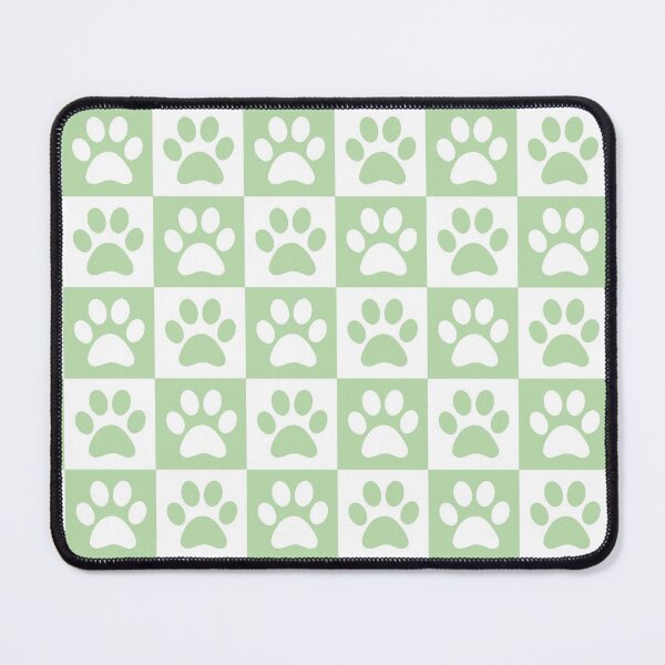 Item preview, Checkered pastel green and white dog paw print pattern | Cute Gifts for dog mom, dog dad, dog lover and dog owner  designed and sold by Violet Treasures.