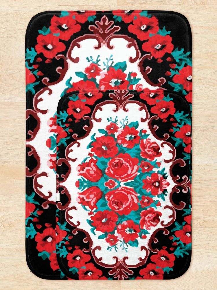 Thumbnail 5 of 6, Bath Mat, Ukrainian Roses designed and sold by patternme.