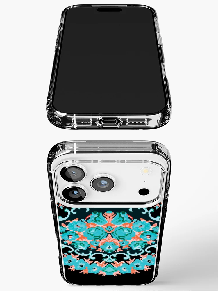 Thumbnail 3 of 5, iPhone Case, Mint Bohemian Roses pattern designed and sold by patternme.
