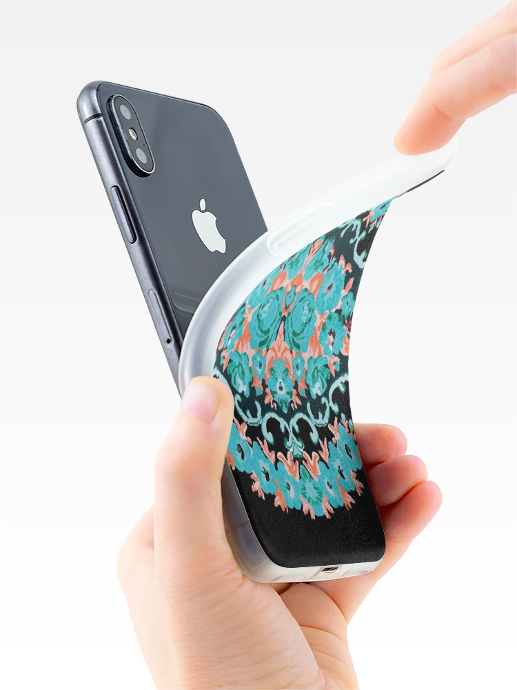Thumbnail 4 of 5, iPhone Case, Mint Bohemian Roses pattern designed and sold by patternme.