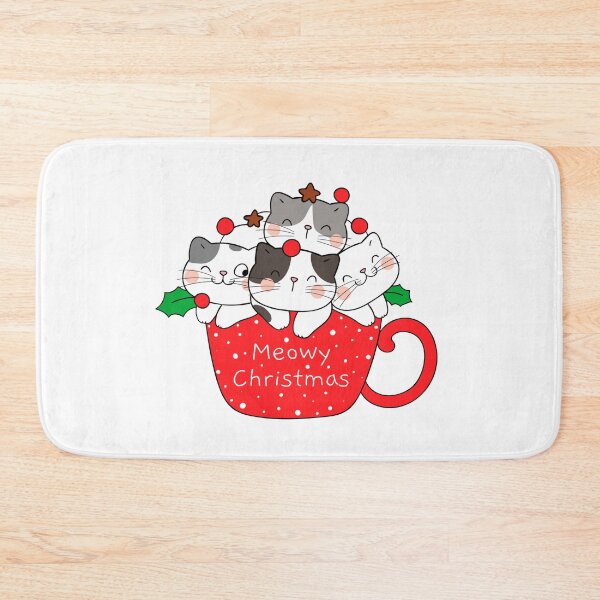 Item preview, Meowy Christmas Cats in a Coffee Mug  designed and sold by Pinkmagenta.