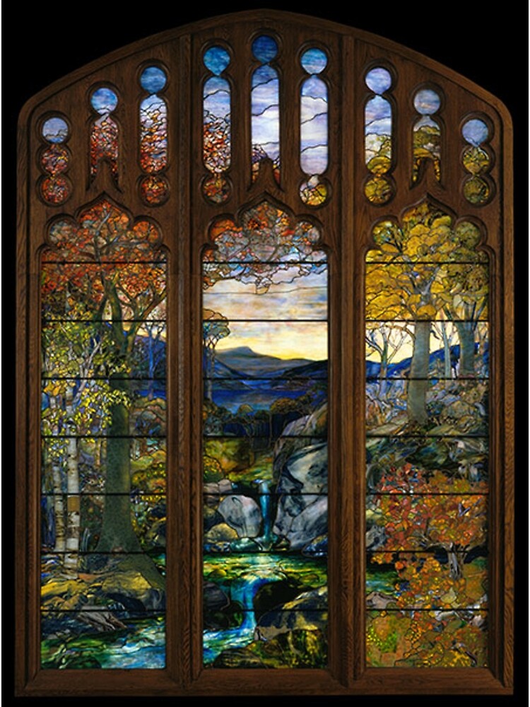 Autumn Landscape - Louis Comfort Tiffany Poster for Sale by raybondesigns