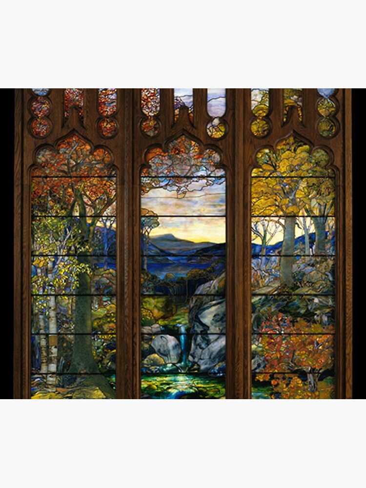 Autumn Landscape - Louis Comfort Tiffany Poster for Sale by raybondesigns