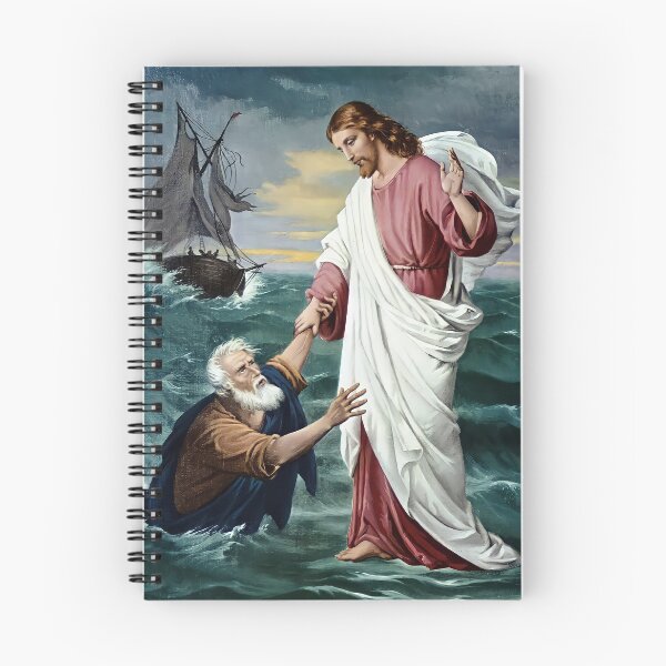 Item preview, Jesus walking on the water and saving Peter designed and sold by Brasilia.