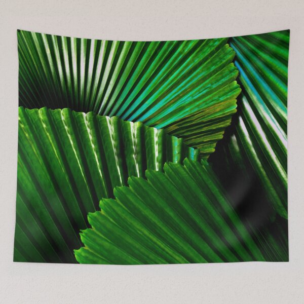 Item preview, Palm tree tropical vibe leafy photo pattern designed and sold by urban-color.