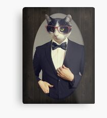 Tuxedo Cat in a Tuxedo Metal Print