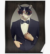 Tuxedo Cat in a Tuxedo Poster
