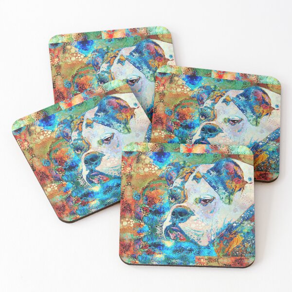 Item preview, Colorful Whimsical Bulldog Dog Art by Sharon Cummings designed and sold by Sharon Cummings Art.