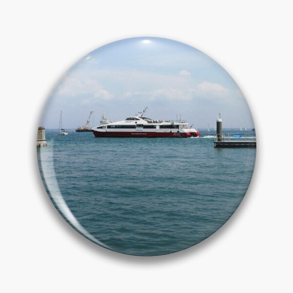 Item preview, THE RED JET LEAVING COWES HARBOUR SLOWLY designed and sold by ronsaunders47.
