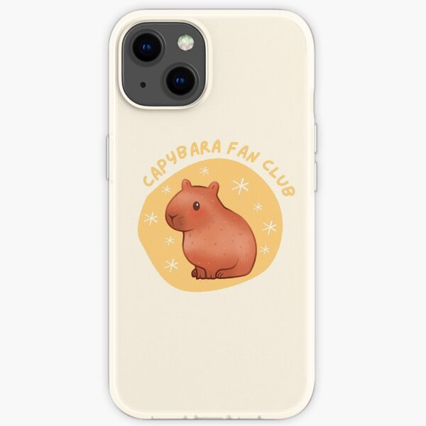 Cute Pastel Capybara Fan Club iPhone Soft Case
