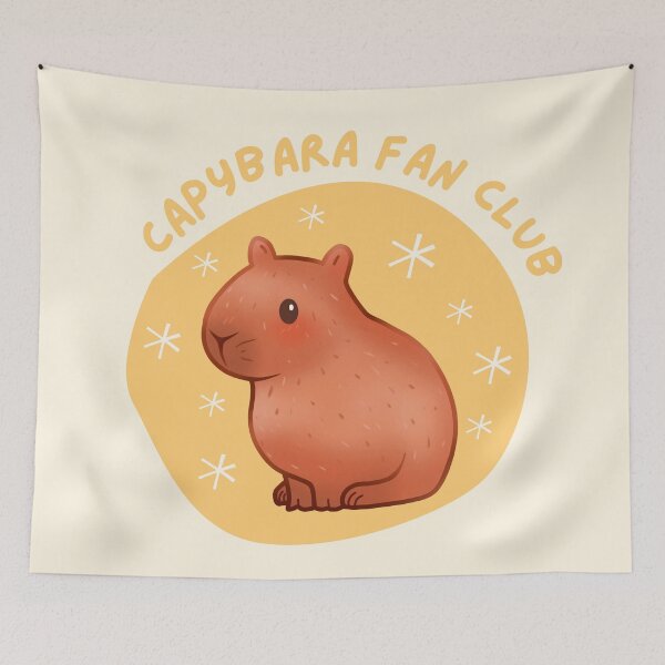 Item preview, Cute Pastel Capybara Fan Club  designed and sold by sunnySaraV.