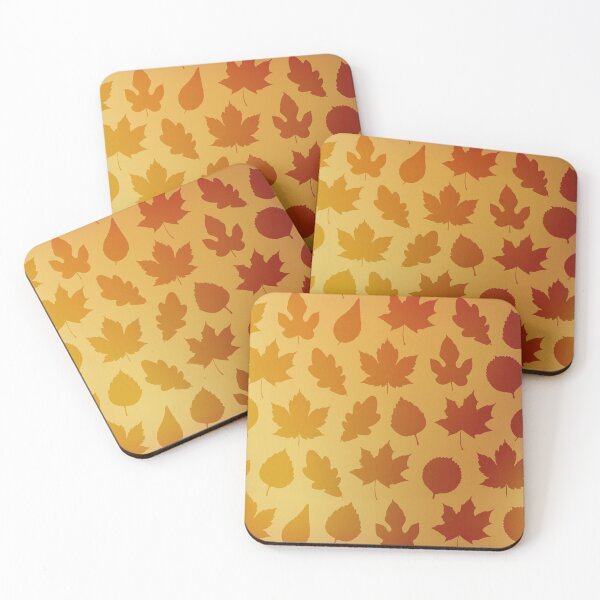 Item preview, Autumn leaves pattern and silhouettes original artwork designed and sold by paragonDesign28.