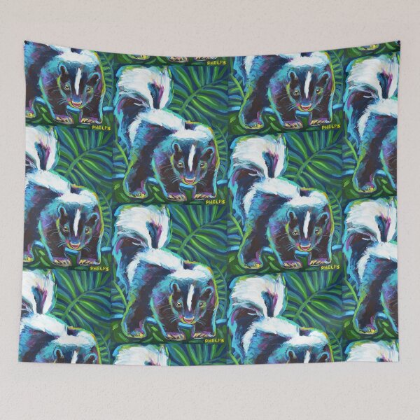 Item preview, Colorful Skunk Art by Robert Phelps designed and sold by RobertPhelpsArt.