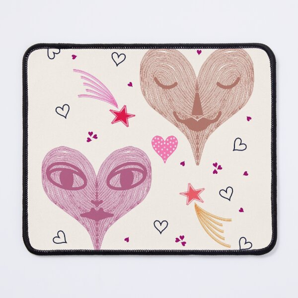Item preview, Funny heart face, love hearts & shooting stars, sketch designed and sold by Melanie-Palmer.