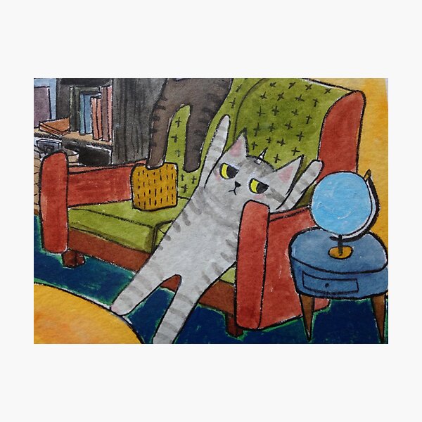Caticorn: 034 Coffee Shop Photographic Print