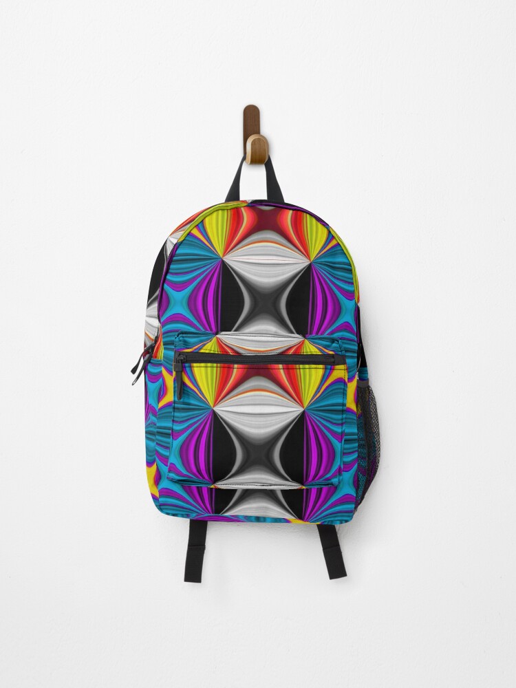 Thumbnail 1 of 3, Backpack, Abstract cube patterns designed and sold by Monkey204.