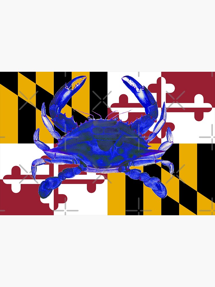 Maryland State Maryland Flag Crab Art Blue Crab' Men's T-Shirt