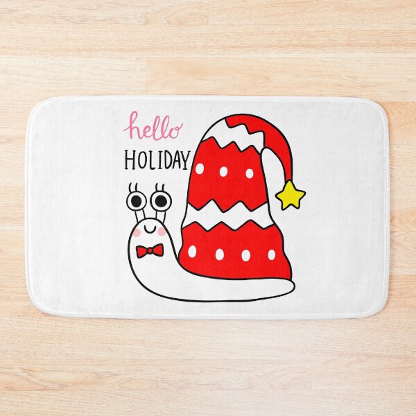 Item preview, Hello Holiday Christmas Snail Cartoon  designed and sold by Pinkmagenta.
