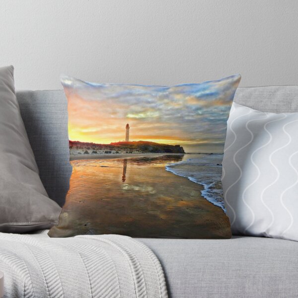 Covesea Skerries Lighthouse Lossiemouth Scotland. Throw Pillow