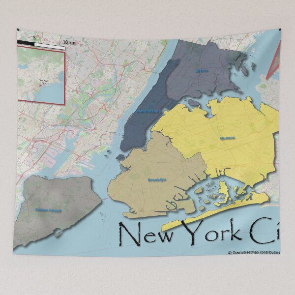 Item preview, Map of New york City designed and sold by rgbguy.