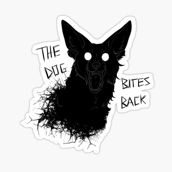 The Black Dog Stickers Redbubble - black dog ears roblox