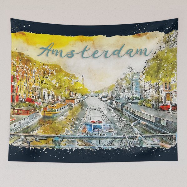 Item preview, Amsterdam Watercolor Art designed and sold by adamtepl.