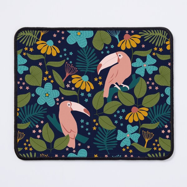 Item preview, Toucan Tropical Vibe Leafy Pattern designed and sold by urban-color.