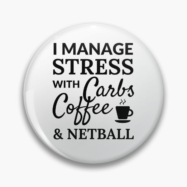 Artikelvorschau, Stress bewältige ich mit Kohlenhydraten, Kaffee und Korbball entworfen und verkauft von TheGreenGoat.
