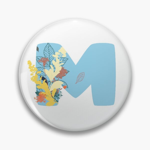 Item preview, Floral Monogram | Blue M designed and sold by MillwoodEngrave.