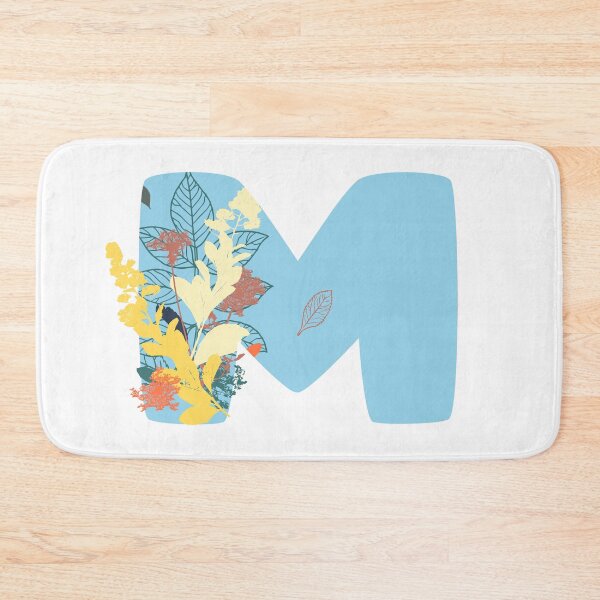Item preview, Floral Monogram | Blue M designed and sold by MillwoodEngrave.
