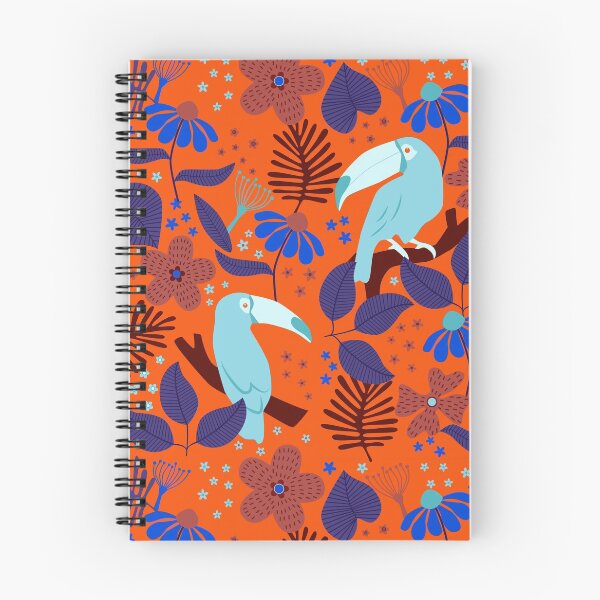 Item preview, Colorful Toucan Tropical Vibe Leafy Pattern designed and sold by urban-color.