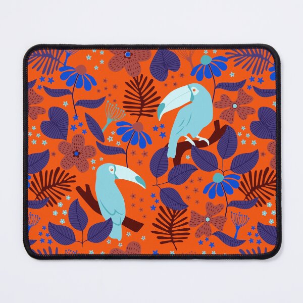 Item preview, Colorful Toucan Tropical Vibe Leafy Pattern designed and sold by urban-color.