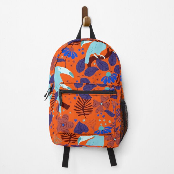 Item preview, Colorful Toucan Tropical Vibe Leafy Pattern designed and sold by urban-color.