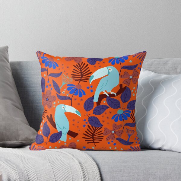 Item preview, Colorful Toucan Tropical Vibe Leafy Pattern designed and sold by urban-color.