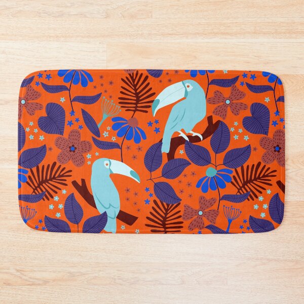 Item preview, Colorful Toucan Tropical Vibe Leafy Pattern designed and sold by urban-color.