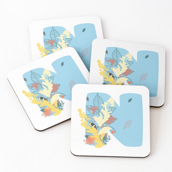 Item preview, Floral Monogram | Blue N designed and sold by MillwoodEngrave.