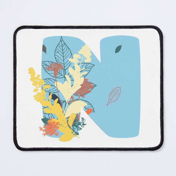 Item preview, Floral Monogram | Blue N designed and sold by MillwoodEngrave.