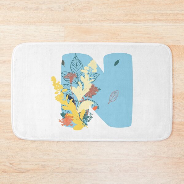 Item preview, Floral Monogram | Blue N designed and sold by MillwoodEngrave.