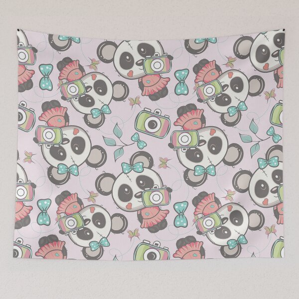 Item preview, Cute Panda Photographer Pattern - Cute Animal friendly Panda designed and sold by AR Studios.