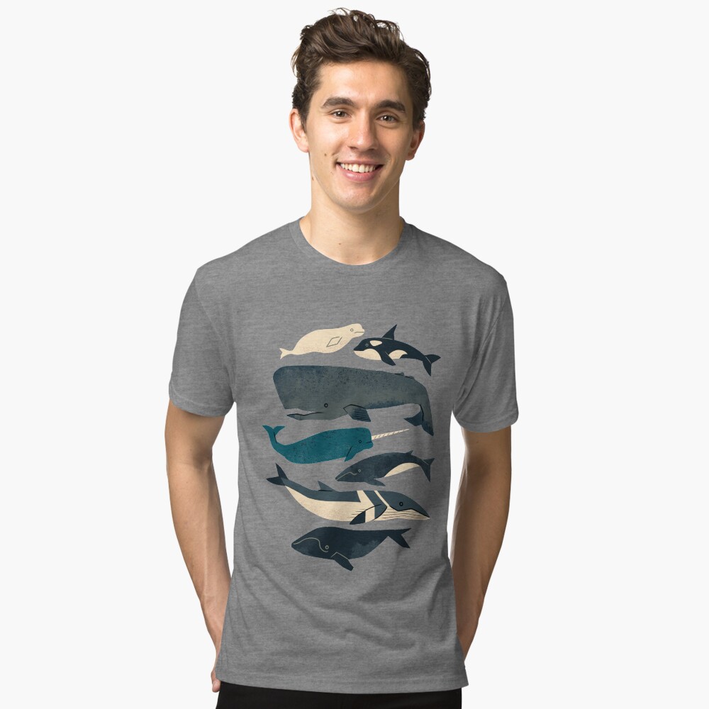 Whales Ahoy Tri-blend T-Shirt
